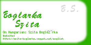 boglarka szita business card